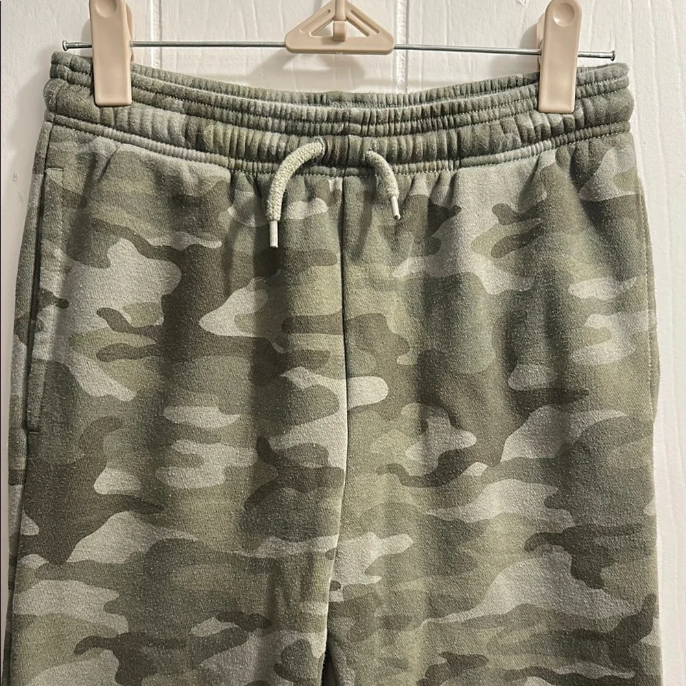 GAP Green Camouflage Sweatpants with Elastic Waistband